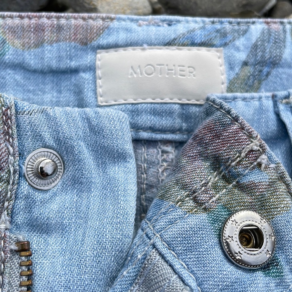 MOTHER Floral Jogger Style Blue and Pink - Picture 9 of 13